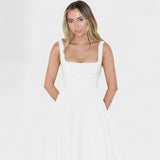 Maribel – Midi Dress with Square Neckline