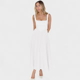 Maribel – Midi Dress with Square Neckline