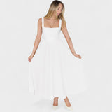 Maribel – Midi Dress with Square Neckline