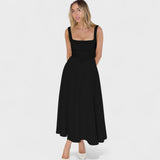 Maribel – Midi Dress with Square Neckline