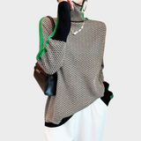 Lea - Turtleneck Sweater with Bold Contrast Stripes