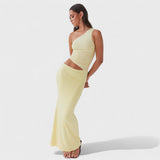 Seranella - Maximum Asymmetrical Dress with Slit