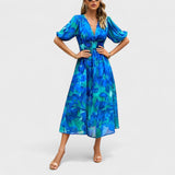 Clara – Elegant Floral Midi Dress