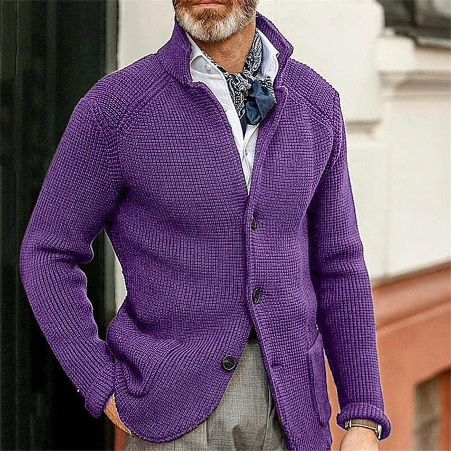 Johann | Knitted jacket with high collar