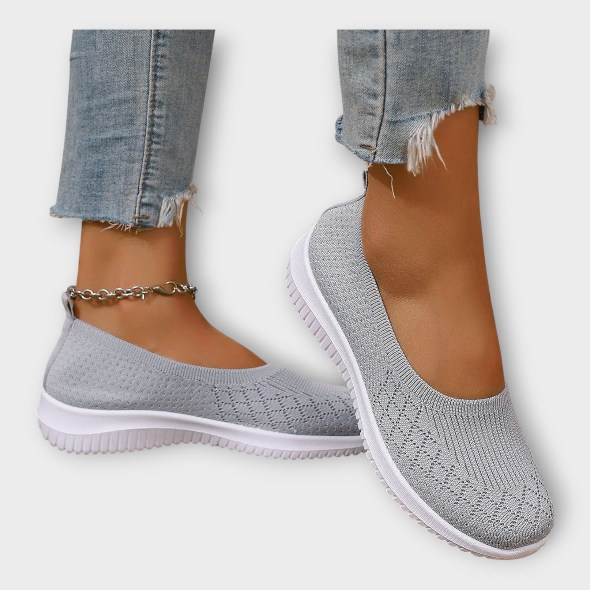 Woven Ballerinas with Non-Slip Sole