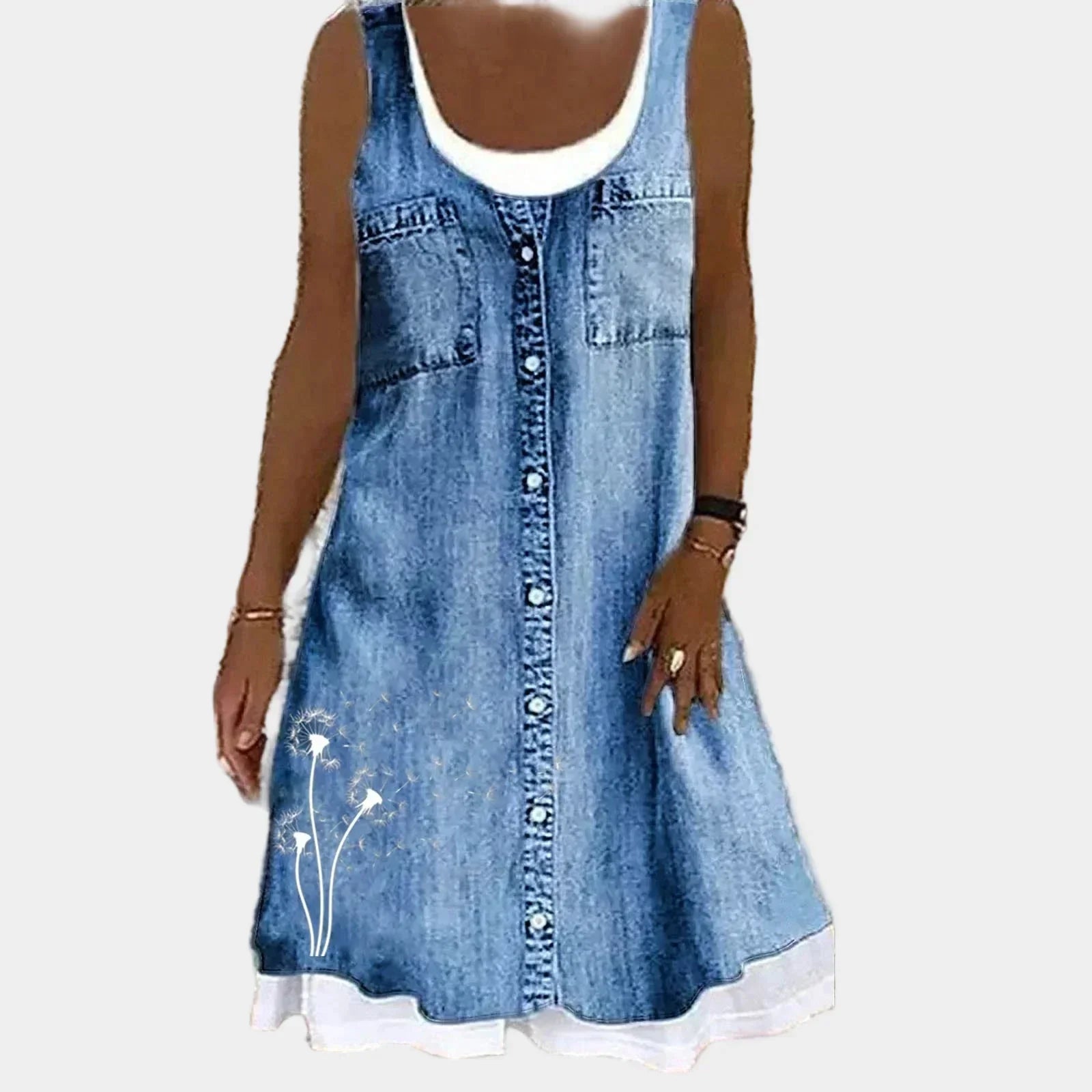 Fragrant and Elegant Denim Dress