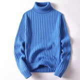 Erik | Men's pullover with ribbed pattern and high collar