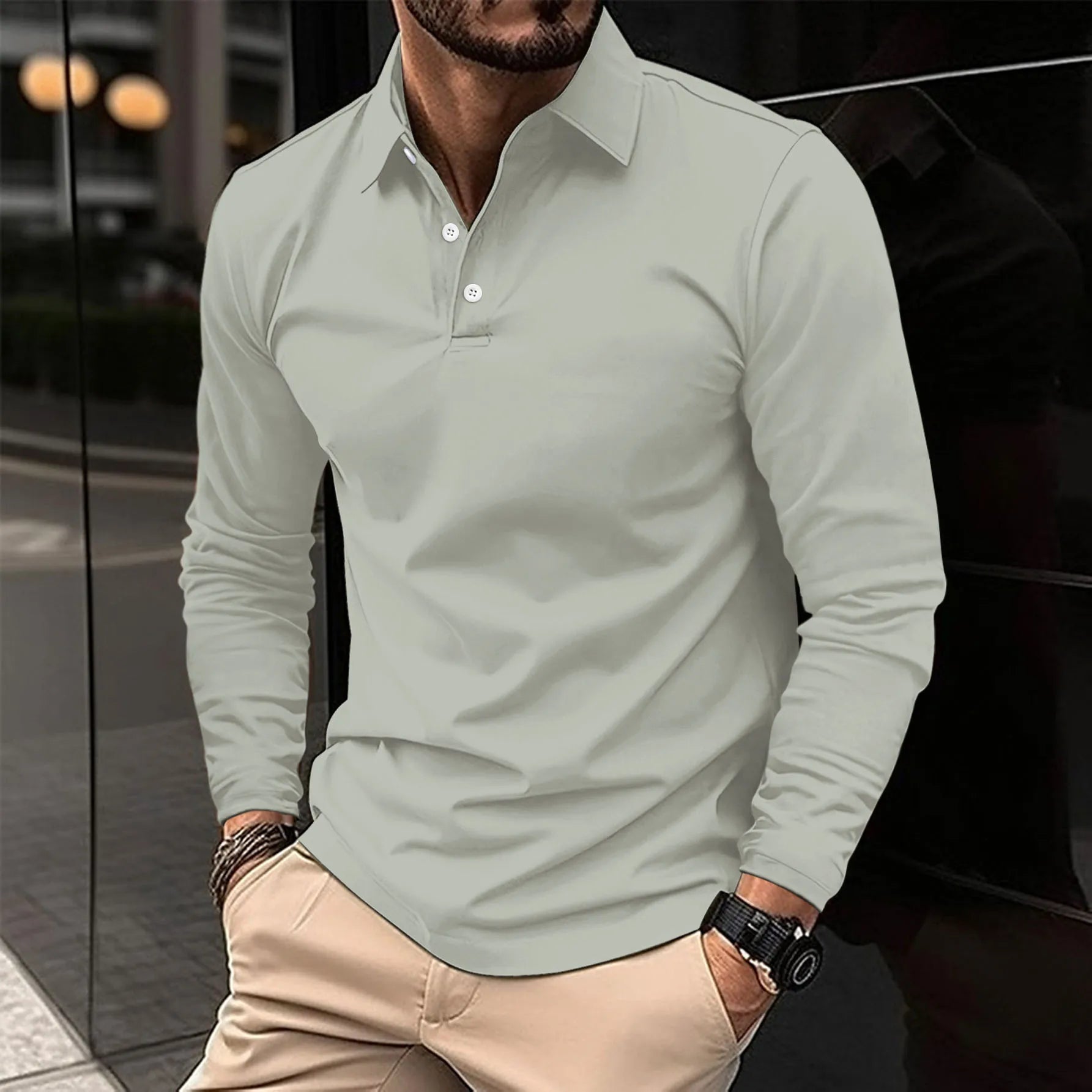 Ethan™ | Comfortable Long Sleeve Polo