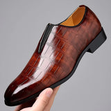 Noah™ - Stylish leather loafers with stone pattern