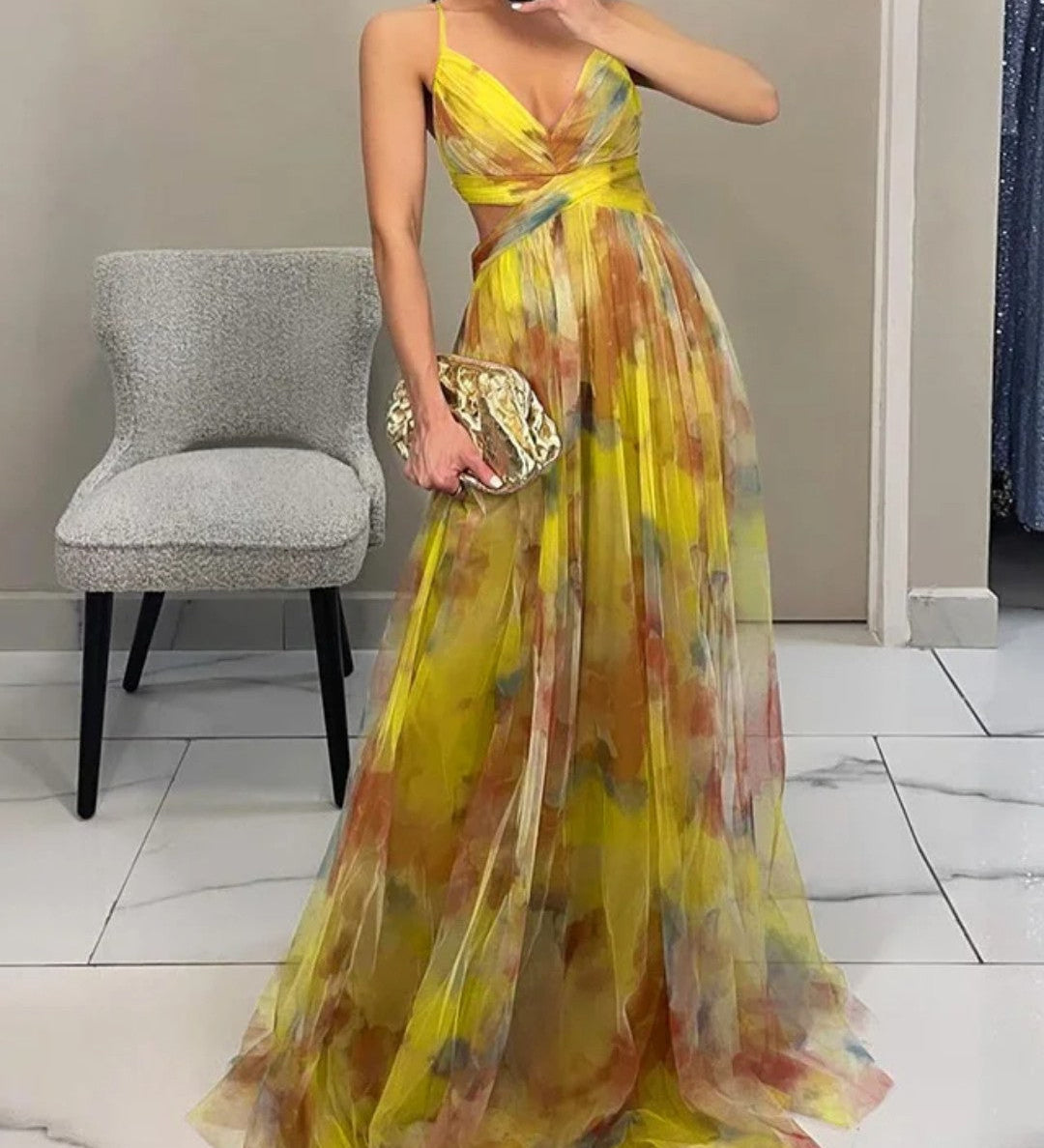 Giselle - Magical Maxi Dress with Floral Print