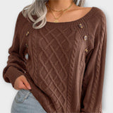Malia - Knitted Sweater with Button