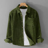 Viktor | Long Sleeve Shirt Made of Ribbed Velvet