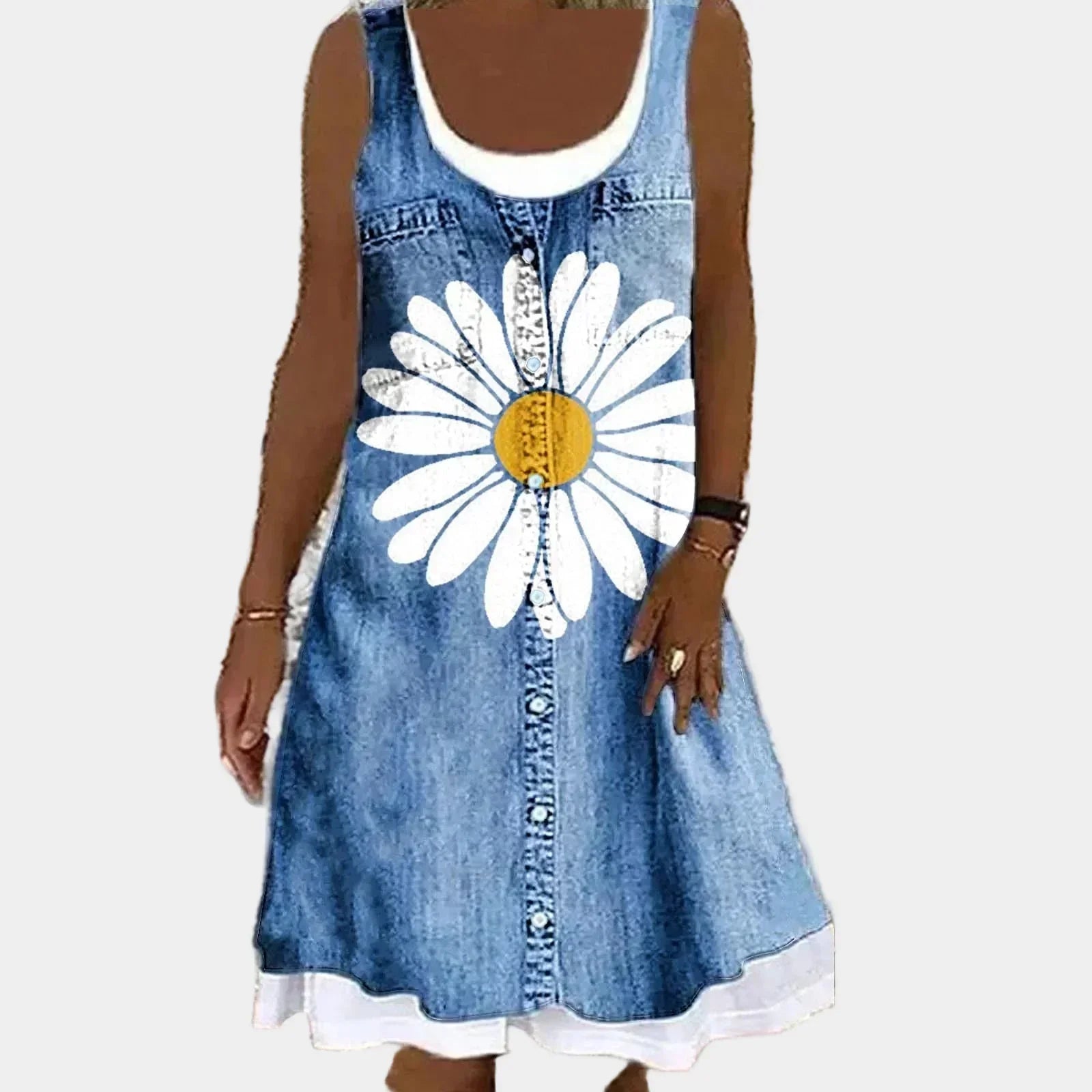 Fragrant and Elegant Denim Dress