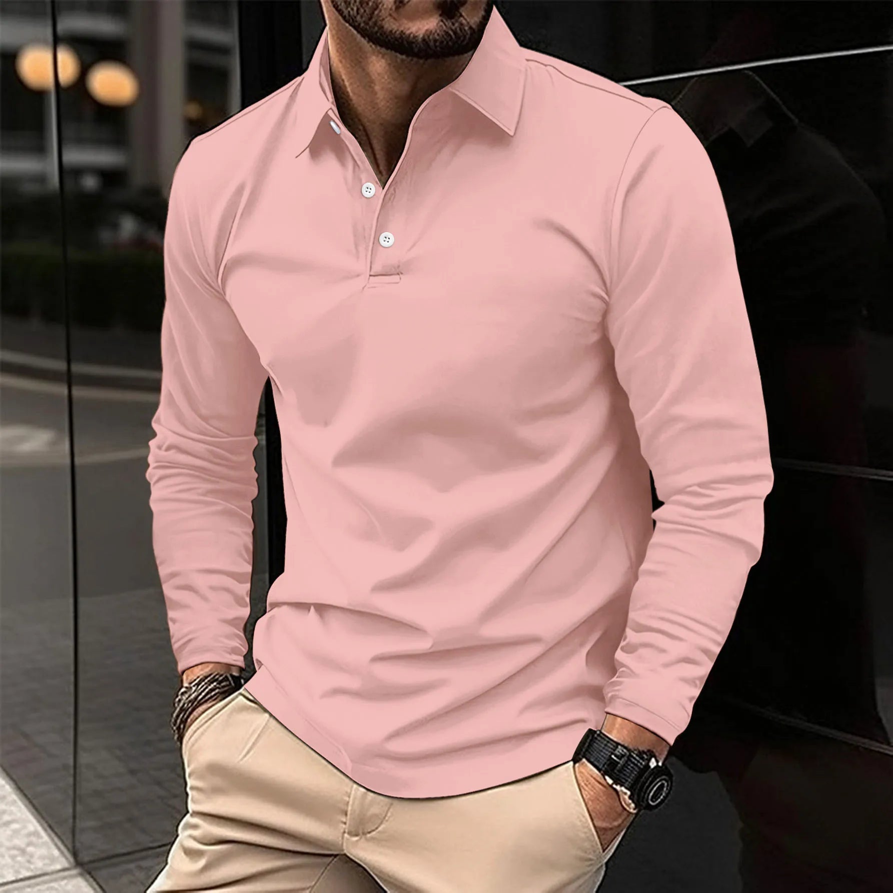 Ethan™ | Comfortable Long Sleeve Polo
