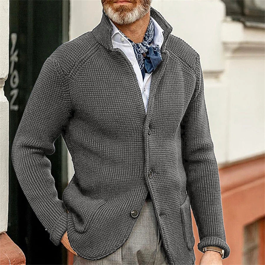 Johann | Knitted jacket with high collar