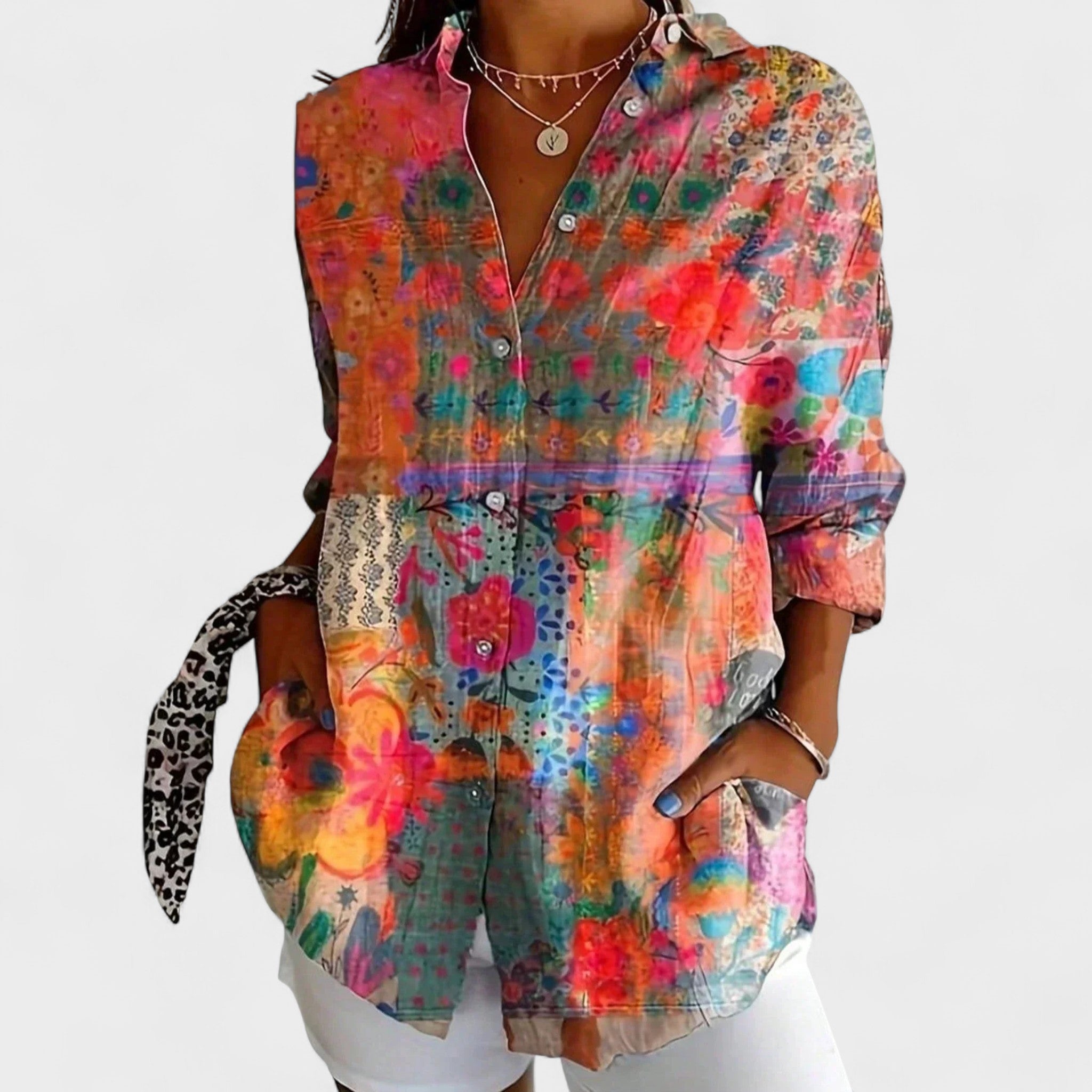 Antonija - T-Shirt with Colorful Pattern