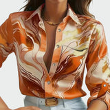 Satin shirt with a loose fit