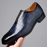 Noah™ - Stylish leather loafers with stone pattern