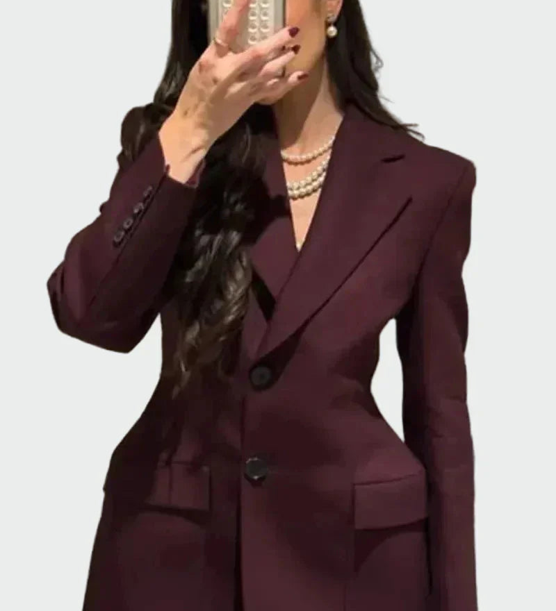 Jacket with Impressive Line and Buttons