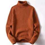 Erik | Men's pullover with ribbed pattern and high collar