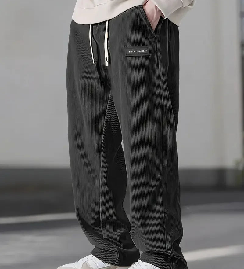Men's Corduroy Pants – Comfortable Fit with Elastic Waistband