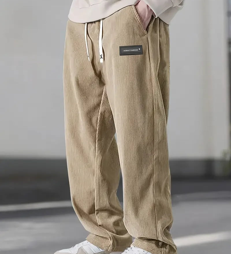 Men's Corduroy Pants – Comfortable Fit with Elastic Waistband