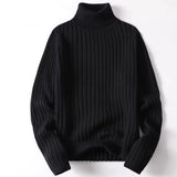 Erik | Men's pullover with ribbed pattern and high collar