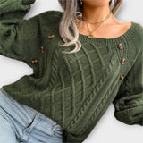 Malia - Knitted Sweater with Button