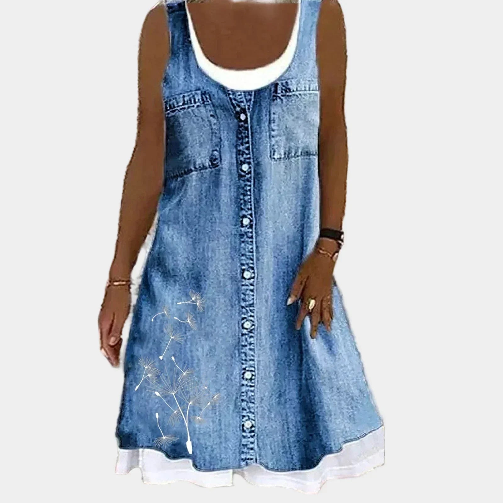 Fragrant and Elegant Denim Dress
