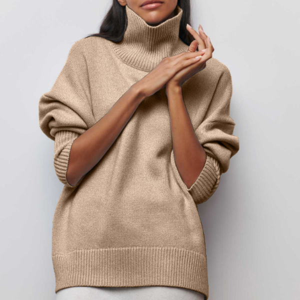 Katrielle - Comfortable Sweater with High Collar