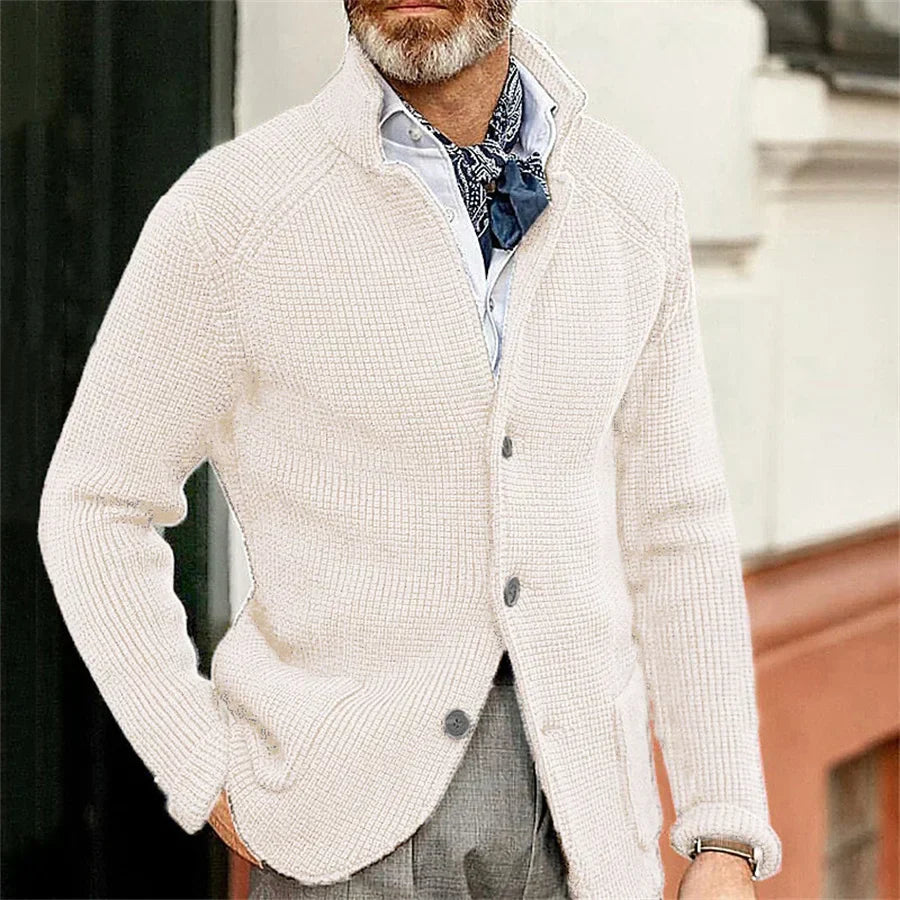 Johann | Knitted jacket with high collar