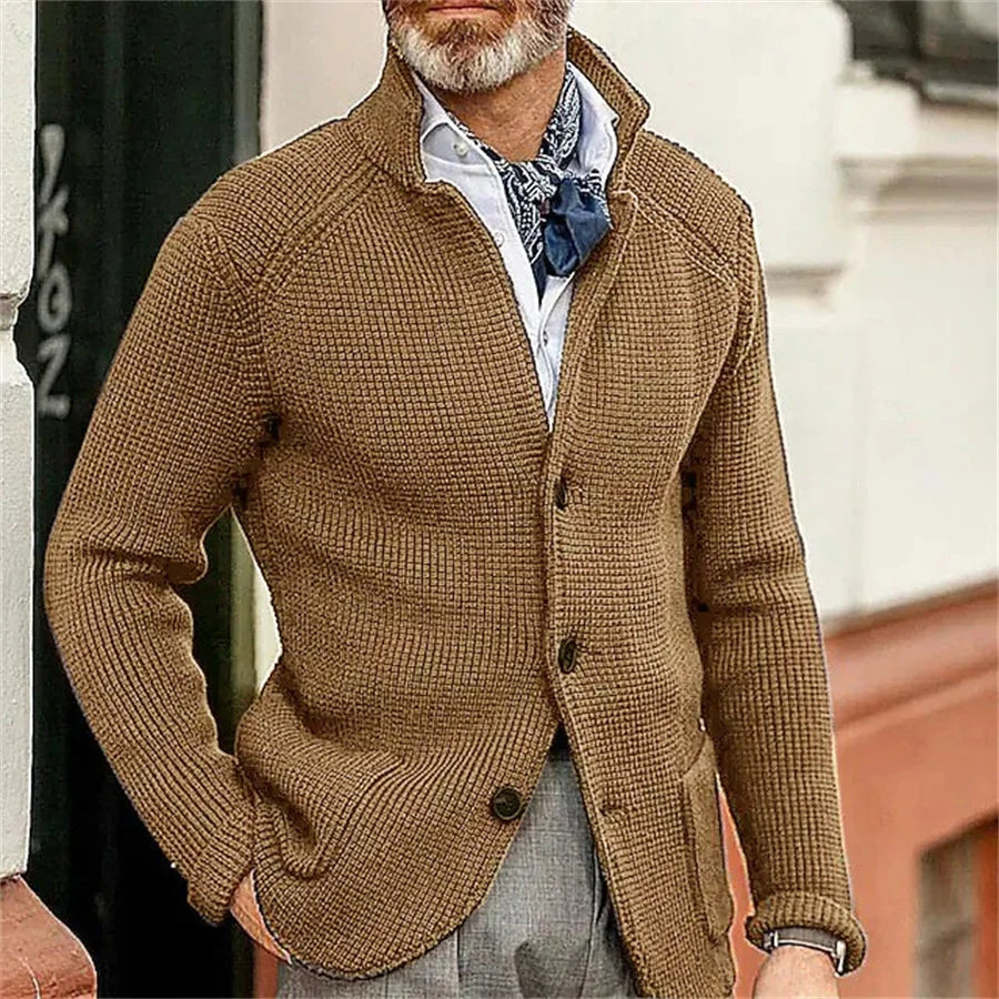 Johann | Knitted jacket with high collar