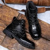 Isaac™ - Stylish crocodile leather chelsea boots
