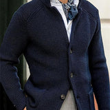 Johann | Knitted jacket with high collar