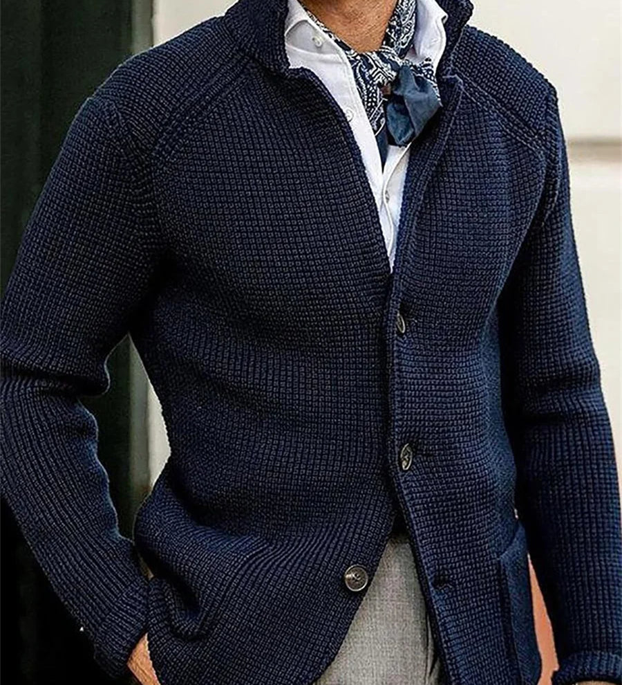 Johann | Knitted jacket with high collar