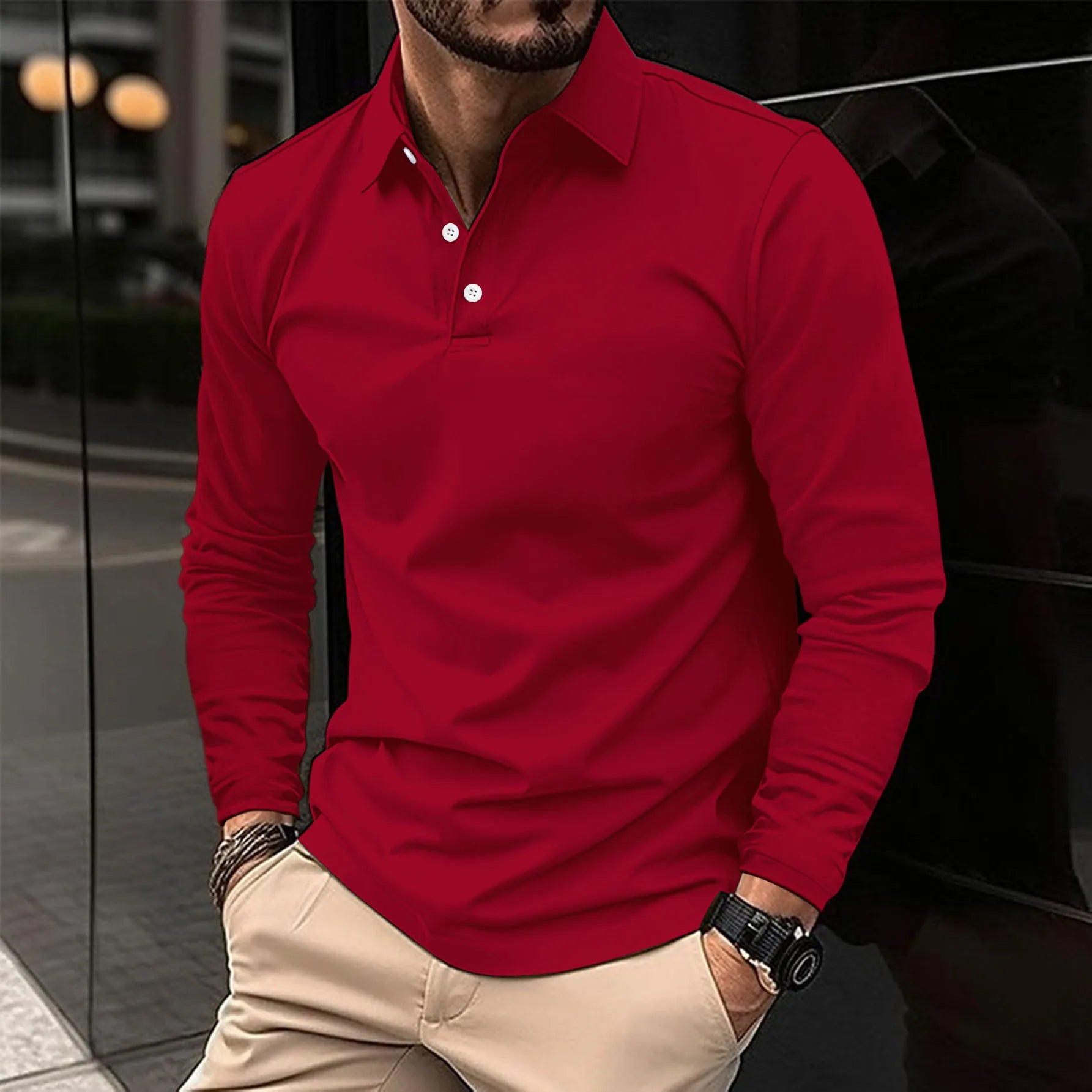 Ethan™ | Comfortable Long Sleeve Polo