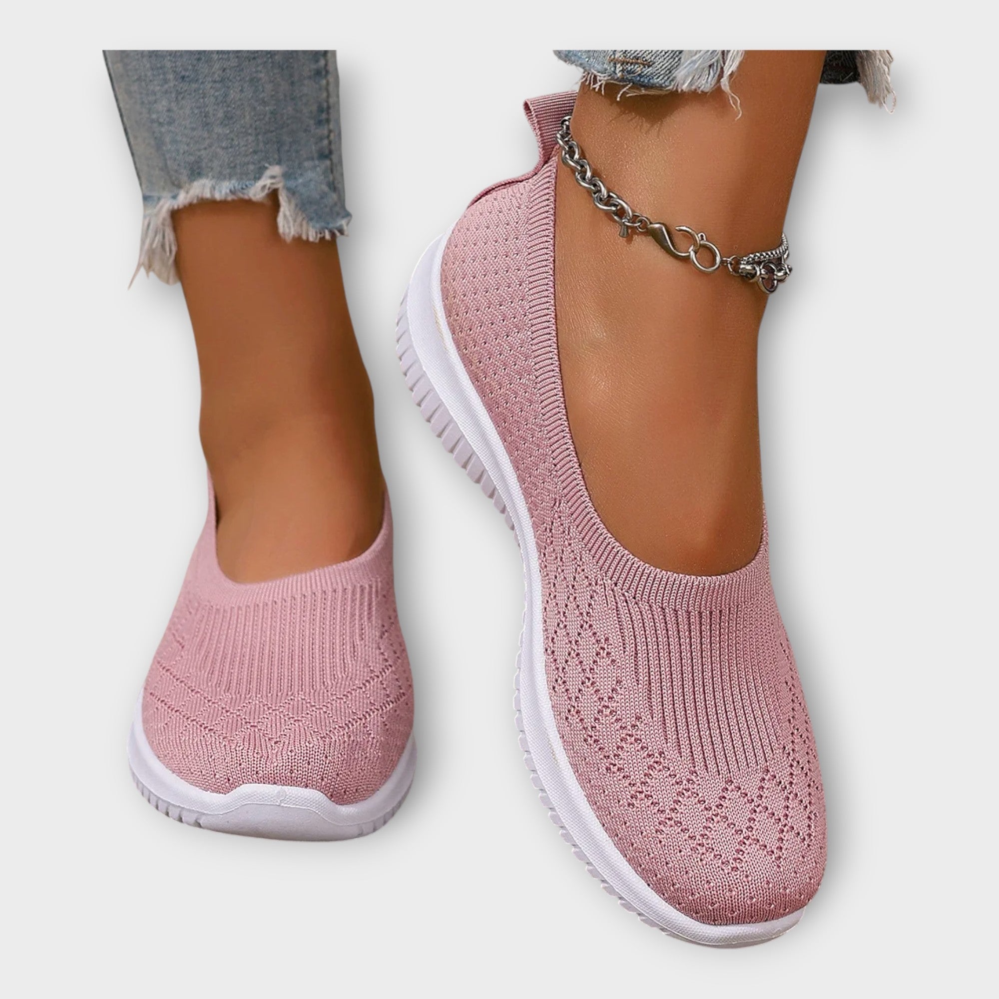 Woven Ballerinas with Non-Slip Sole
