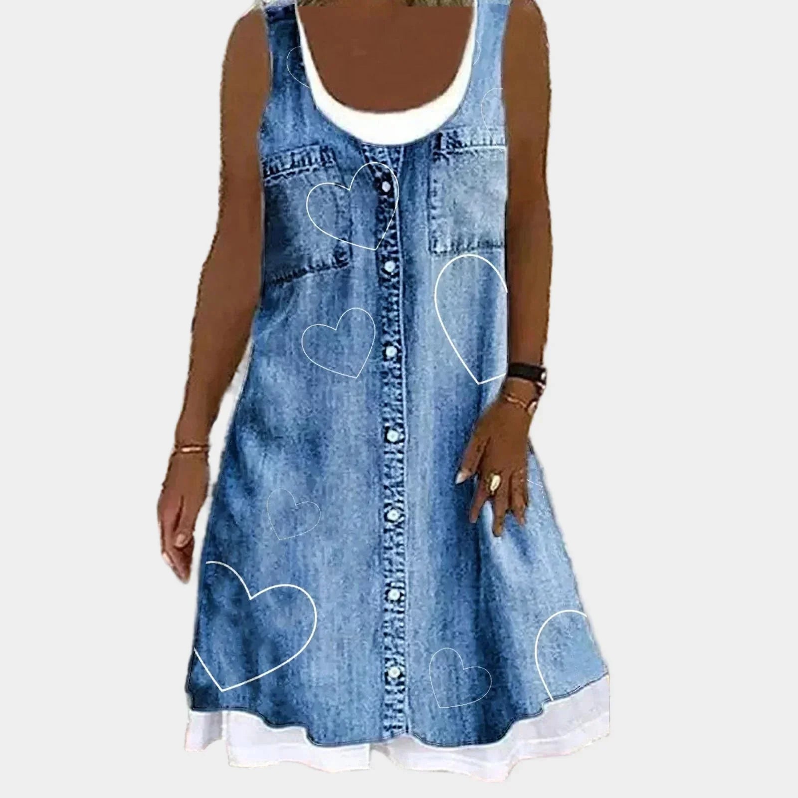 Fragrant and Elegant Denim Dress