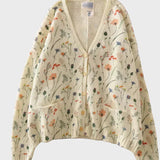 Elegant – Knitted Vest with Floral Pattern