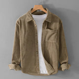 Viktor | Long Sleeve Shirt Made of Ribbed Velvet