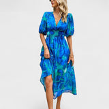 Clara – Elegant Floral Midi Dress