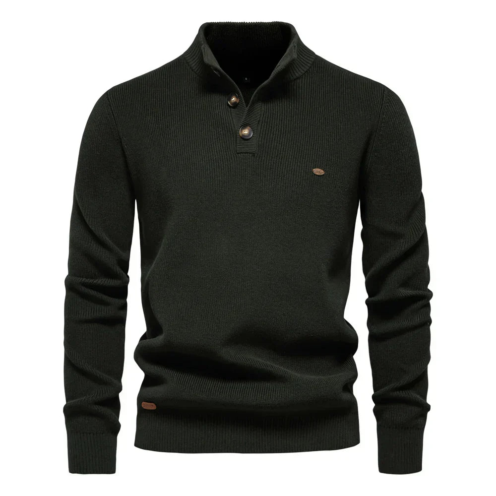 Jäger™ | Men's Sweater with Button Design