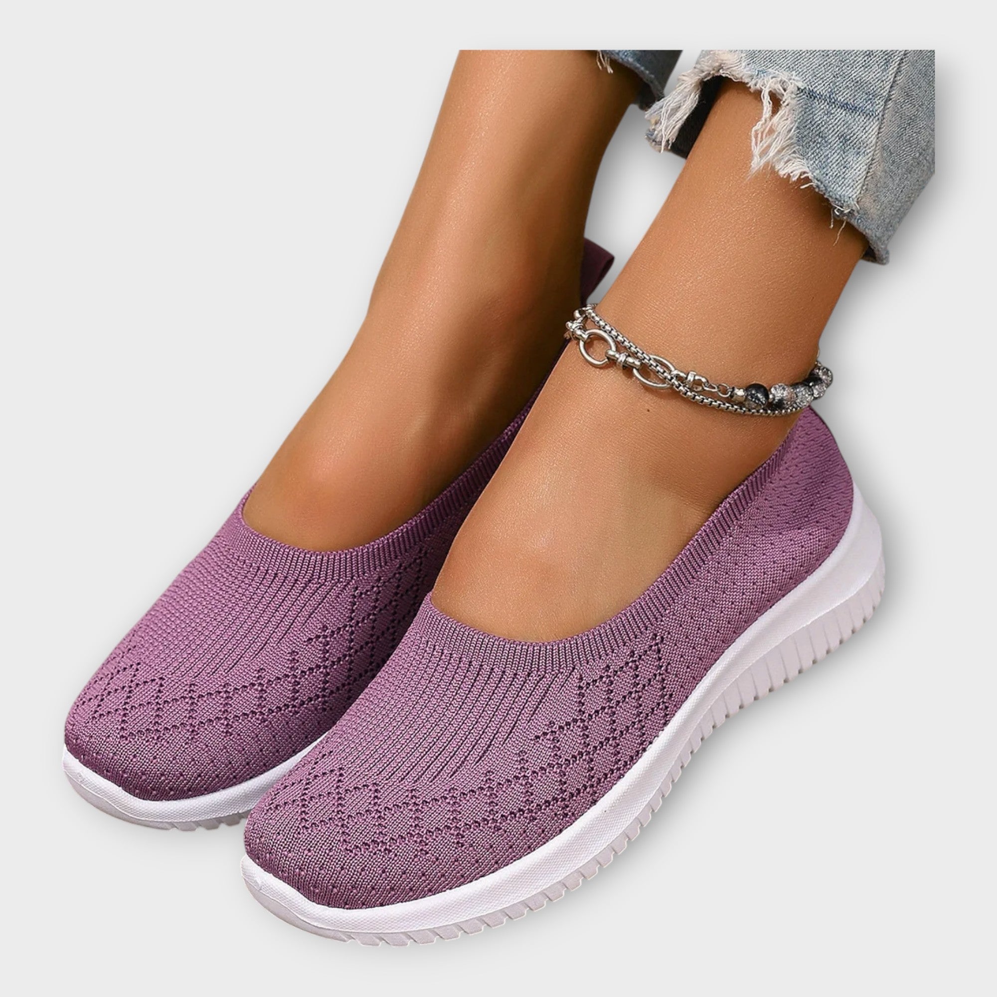 Woven Ballerinas with Non-Slip Sole