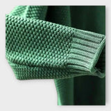 Knitted Sweater with High Collar