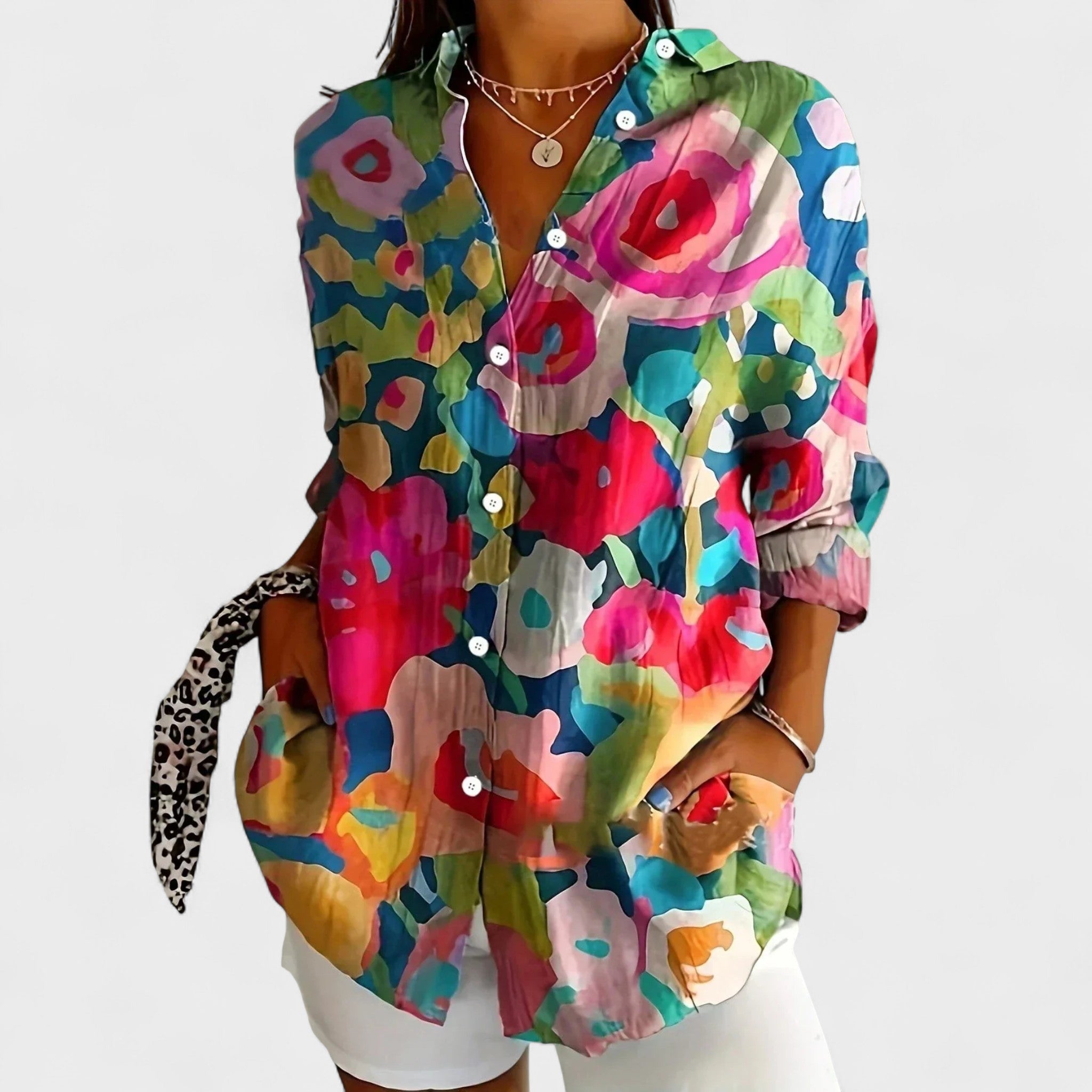 Antonija - T-Shirt with Colorful Pattern