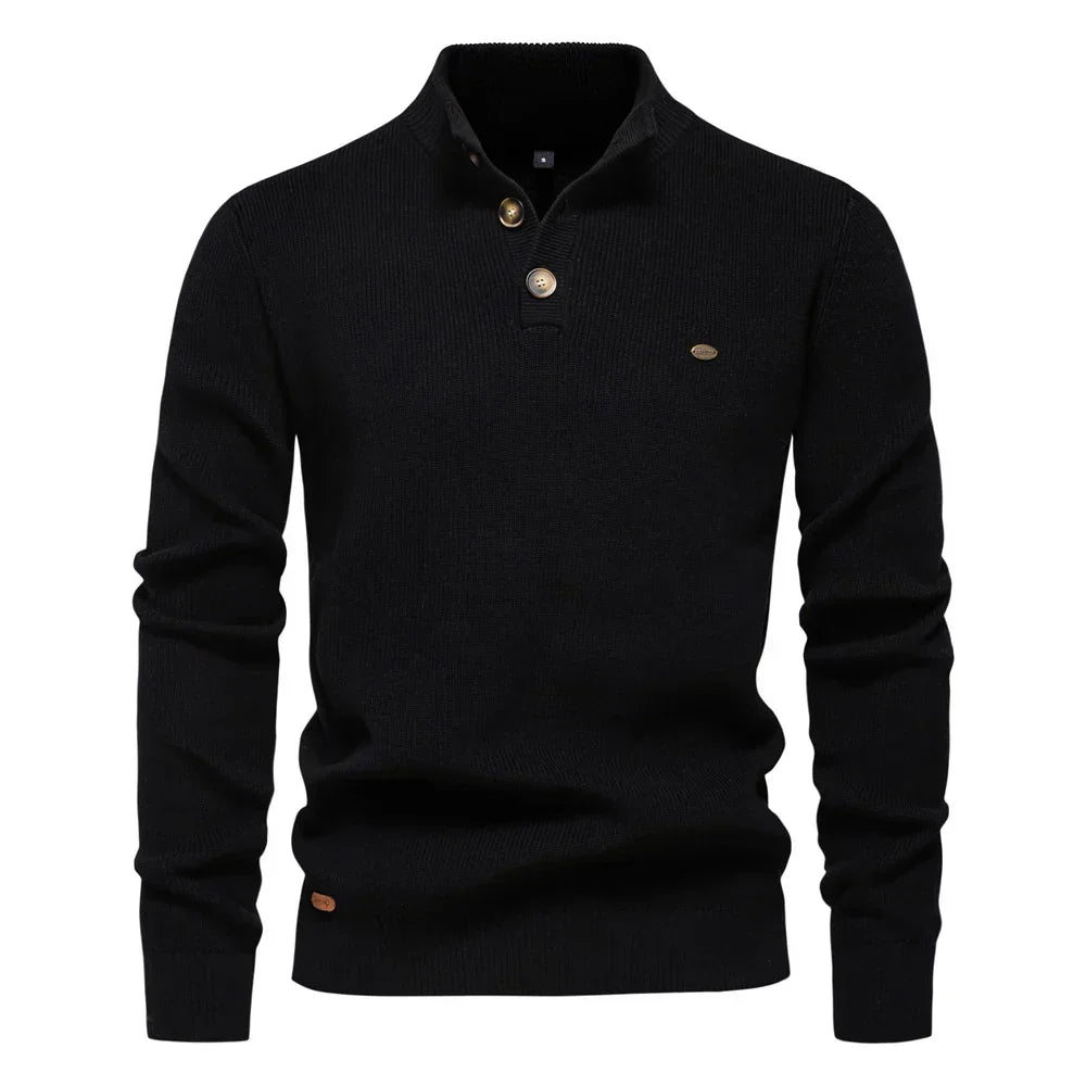 Jäger™ | Men's Sweater with Button Design