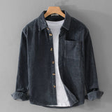 Viktor | Long Sleeve Shirt Made of Ribbed Velvet