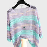 Comfortable Knit Top with Slit