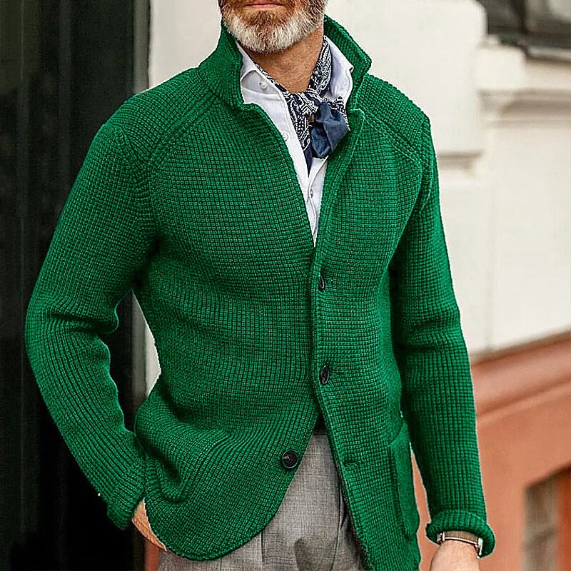 Johann | Knitted jacket with high collar