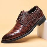 Lucas™ - Stylish vegan leather shoes with crocodile pattern